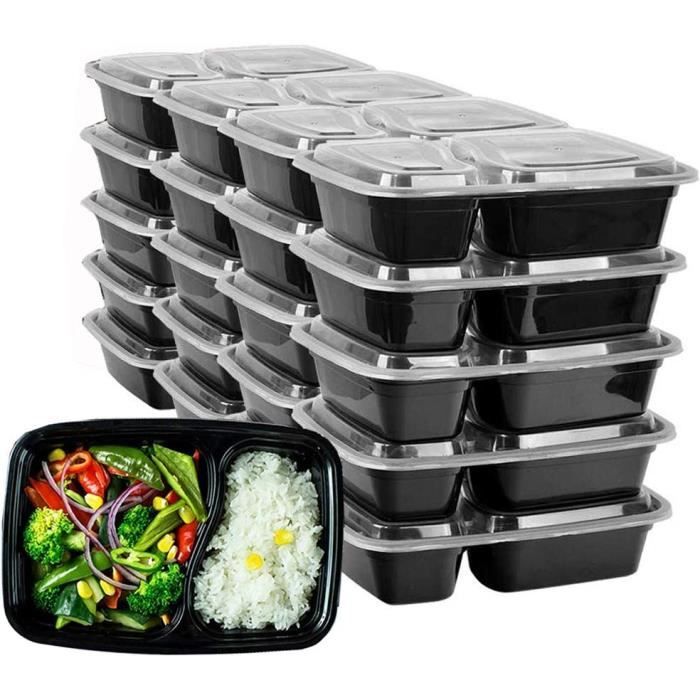 Lunch Box Cozary 1700ml Avec Compartiments - Boîte Repas Enfant/adulte, Micro-ondes, Anti-fuite - Fourchette Et Cuillère Incluses