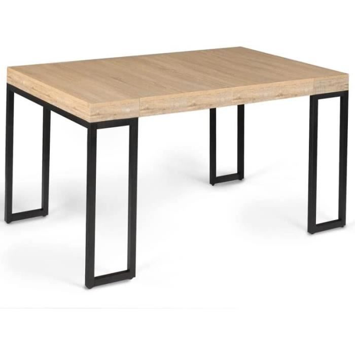 Table Console Extensible Toronto 6 Personnes 140 cm Design Industriel