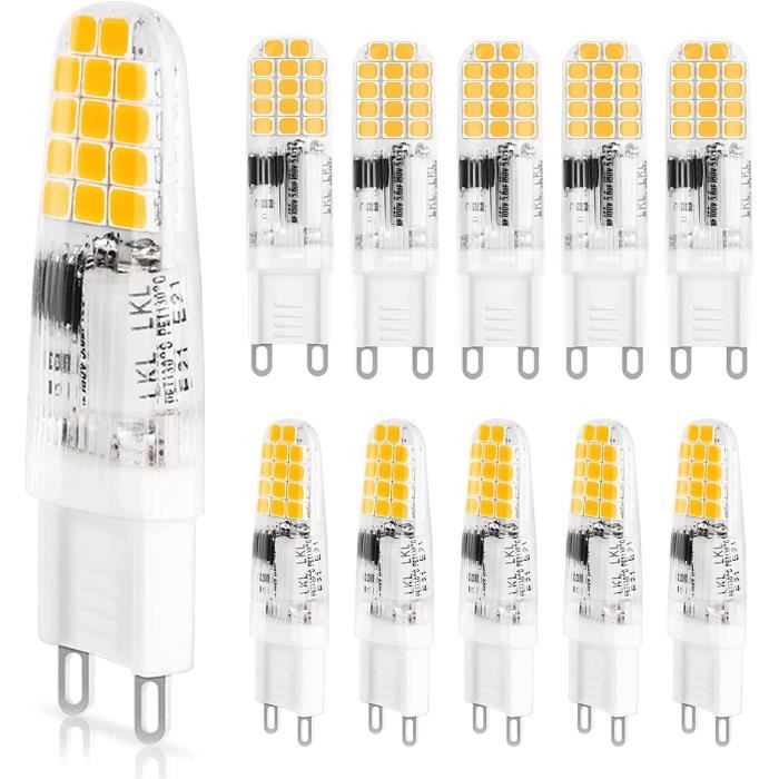 Ampoule LED G9, Lampe blanc chaud 2700K, Non dimmable, 2W remplacement pour  halogène 20-25W, Mini ampoule 210LM, Sans scintil[K432] - Cdiscount Maison