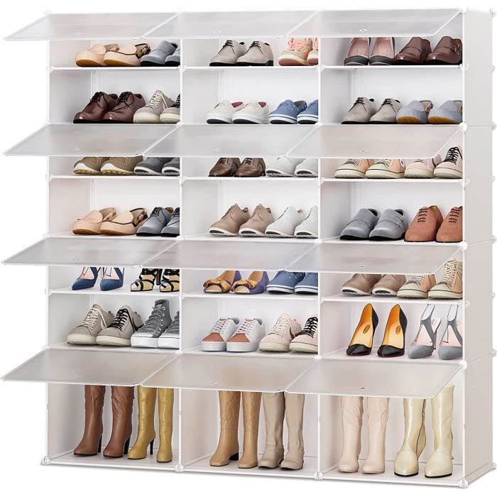 AJWMeuble Chaussure,Rangement Chaussure Gain de Place,Modulaire Armoire à Chaussure