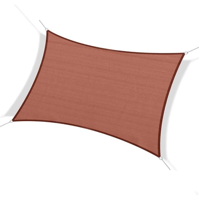 Voile D'Ombrage Rectangulaire 3x4m HDPE Bleu Ciel - Filet Brise Vue UV98% Avec Oeillets Pour Jardin Terrasse