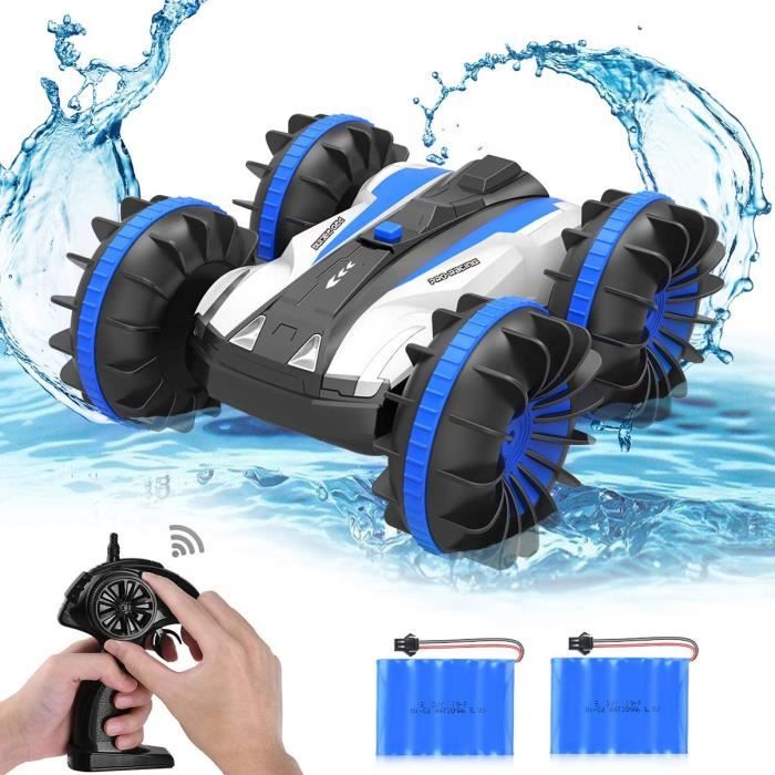 Voiture telecommandee 4WD Impermeable Echelle 1 18 Rotation et basculement a 360 Bleu Cdiscount Jeux Jouets