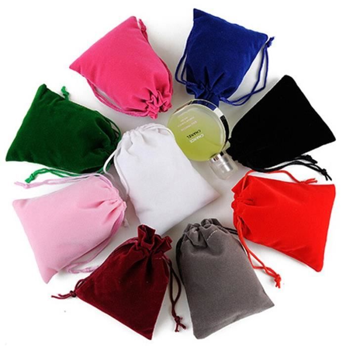 Sacs à cordon personnalisés pour bijoux, 100 pièces Sacs à cordon personnalisés pour bijoux, 100 pièces
