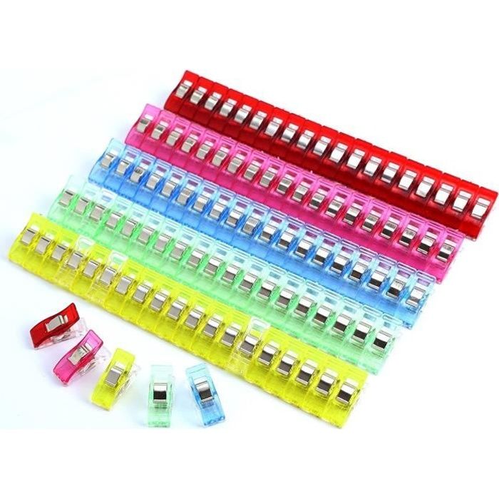 50 PCS Pince Couture, Plastique Pince Couture Clip, Polyvalentes Couture  Accessoires pour Coudre, Piquer, Crocheter, Tricoter 