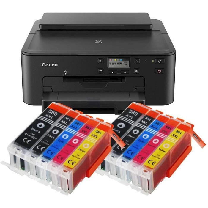 Canon Pixma TS705 TS-705 Imprimante à jet d'encre couleur (imprimante, USB,  impression CD, WLAN, LAN, Apple AirPrint) Noir + lot de - Cdiscount  Informatique