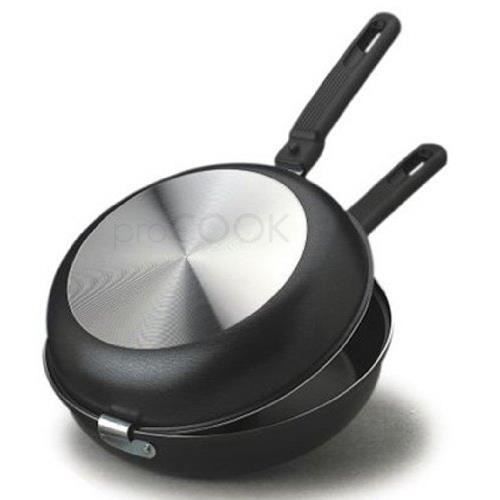 Pentole Agnelli Braadpan Van Aluminium, BLTF Met 2 Handgrepen Roestvrij Staal Zilver 1 Liter Zilver Zwart 753032989