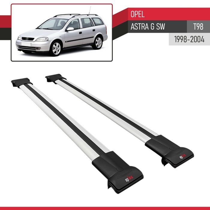 Barres De Toit Aluminium Pour Peugeot 4007 2007-2012 - 2 Barres Gris - Porte-Bagages Jusqu'à 75 Kg (en Roulant)
