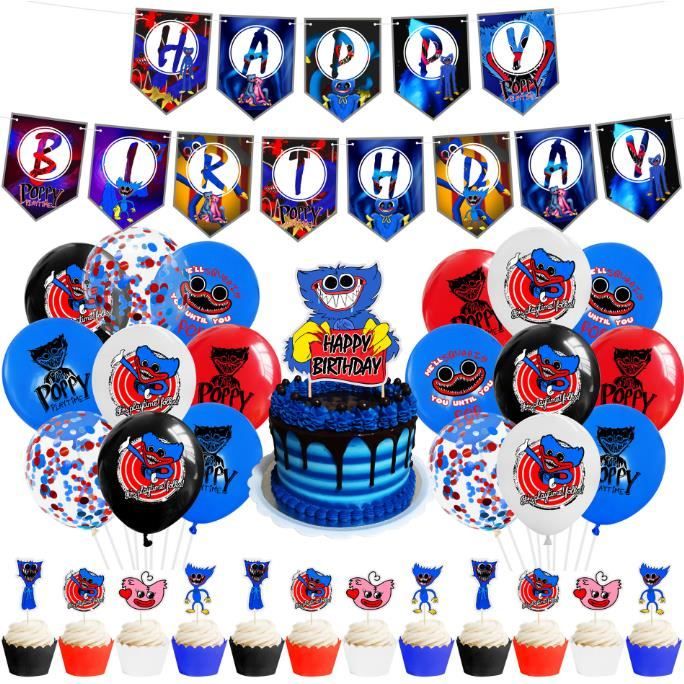 Poppy Playtime horreur anniversaire fête à thème tire le drapeau décoration  de ballons - Cdiscount Maison