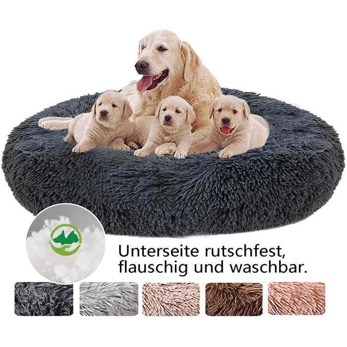 Lit pour ChienChenil Ronde Nid de ChatDoghouse Sac de Couchage ProfondMatelas Pad Fossa pour Puss ChiotHiver et étégris 70cm