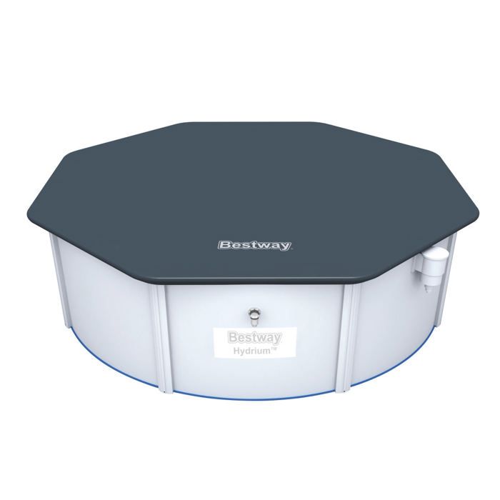 Abri de piscine - BESTWAY - 396 cm - Rond - Fixation avec ficelles - Empêche la contamination