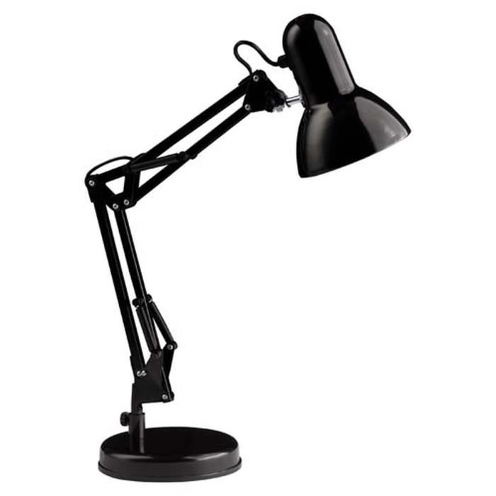 henry lampe de bureau orientable e27 40 w noir
