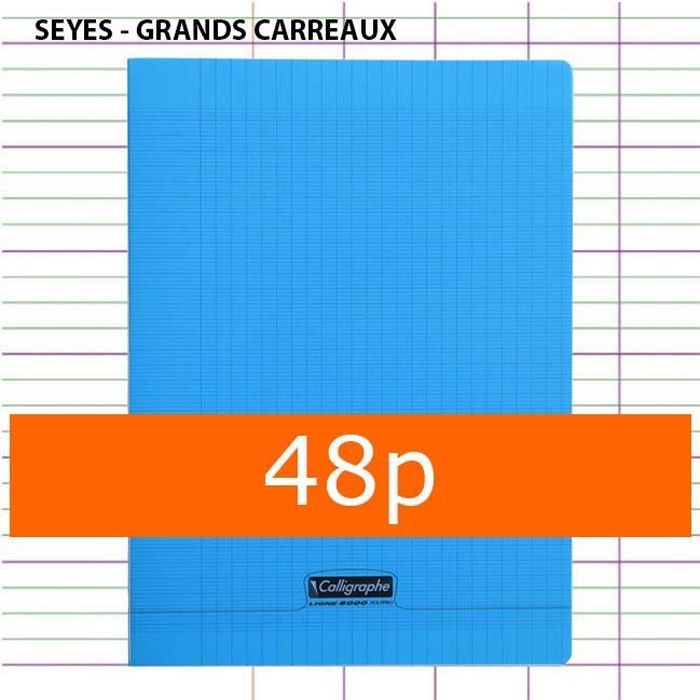 Cahier de dessin couverture plastique Calligraphe 24x32 48 pages 120g