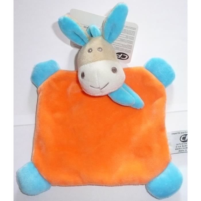 Malice Et Bulle Par Cp International Doudou Ane Cheval Poney Carre Plat Orange Et Bleu 18 X 18 Cm Bebe Fille Ou Garcon Cdiscount Puericulture Eveil Bebe
