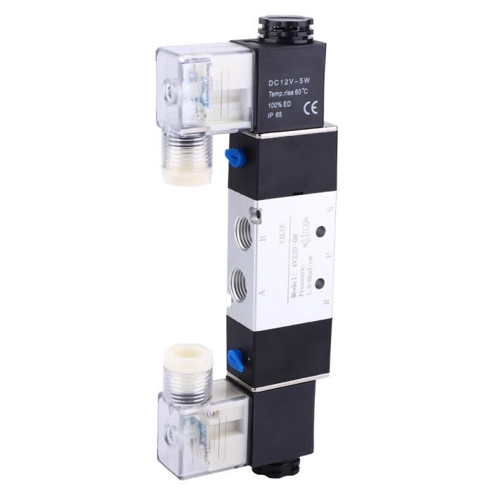Électrovanne Pneumatique 3V210-08 3/2 12V DC - Solénoïde, Connecteur 8mm - Neuf