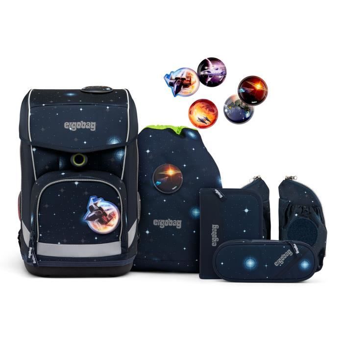 Ergobag Galaxy Glow Edition Lumi Edition Schoolbag Set 6 teilig KoBarnikus 199289 sac d ecole cartable bleu fonce Cdiscount Bagagerie Maroquinerie