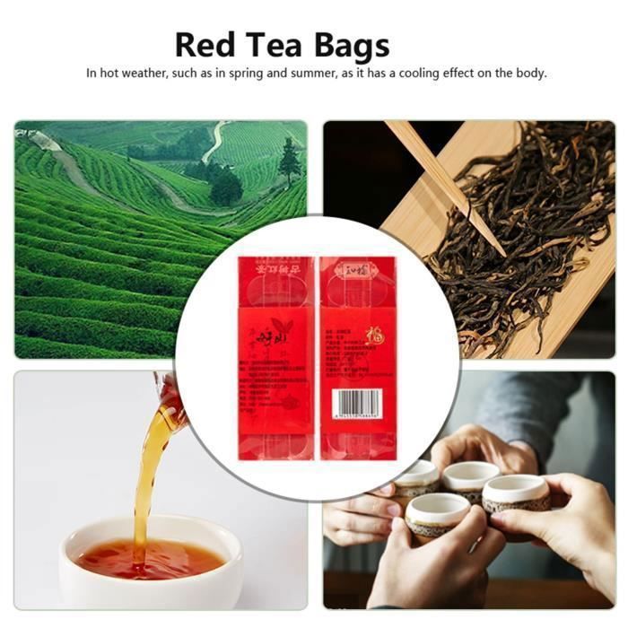 Sachets scellés de thé noir d'arbre antique Sachets de thé rouge Yunnan ...