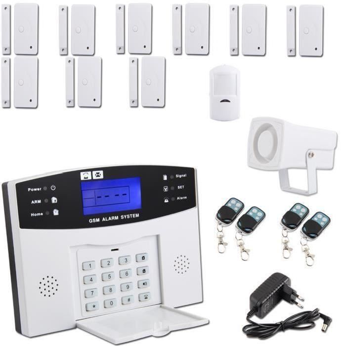 Kit Alarme Maison Sans Fil Ir Capteur 4 Telecommande Sirene