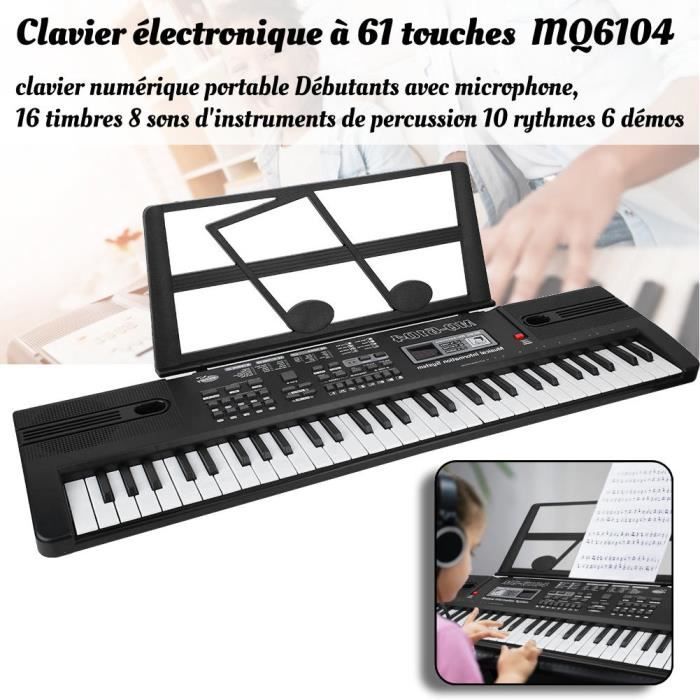 61 Kit Touches Clavier électronique MQ-6104 Piano Enfant Numérique Avec Micro De Jouer -LAG10