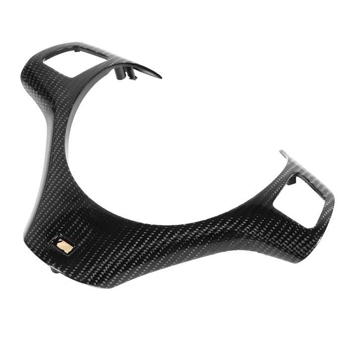 Volant Inférieur Plat Chauffant Fitolizaa Pour Mustang 2018-2022 – Finition Hydro-dipping Carbone