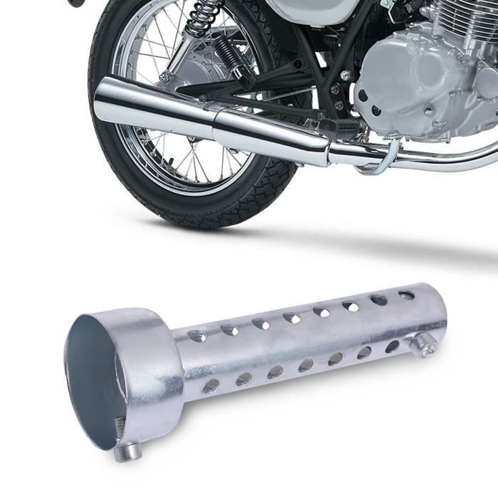 Silencieux/déflecteur Universel Pour échappement Moto 49mm - Acier Inoxydable Argenté - Longueur 94mm - Réduction Du Bruit - Installation Facile Et Réglable