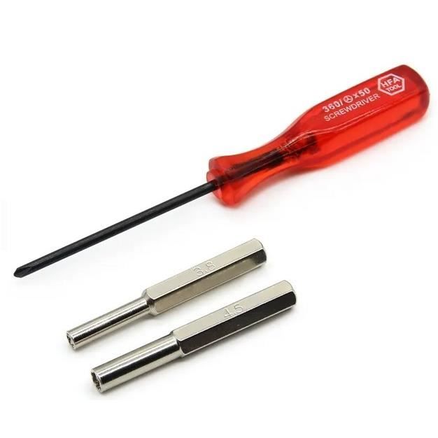 Tournevis de Sécurité Pour Nintendo N64SFCGBNES + 2 embouts 3.8mm 4.5mm