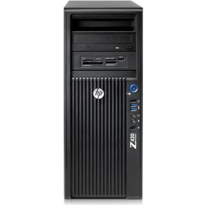 HP Z420, 3,7 GHz, Famille Intel® Xeon® E5, 8 Go, 1000 Go, DVD Super Multi, Windows 7 Professional