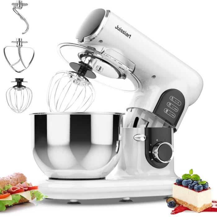 Robot Pâtissier Robot de Cuisine, 800W Batteur Électrique 5L avec 6