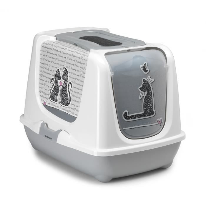 MAISON TOILETTE SERIGRAPHIEE CATS IN LOVE