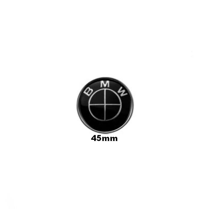 1 x 45mm logo de volant bmw Noir full black MS47 FR
