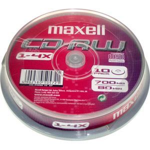 MAXELL Supports de stockage  Pack de 10 CD-R 700 Mo 