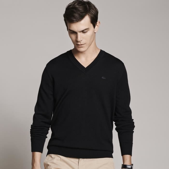 Col V Cdiscount Tee Shirt Lacoste T Shirt Lacoste Blanc Homme Discount