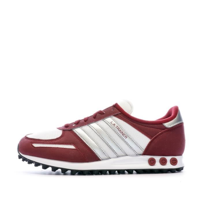 Baskets Homme Adidas Originals La Trainer Rouge Gris