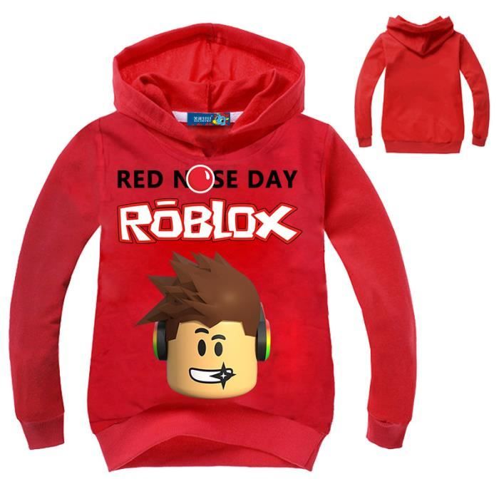 Pull Pour Enfants Roblox Red Nose Day Chemise A Capuche Garcon