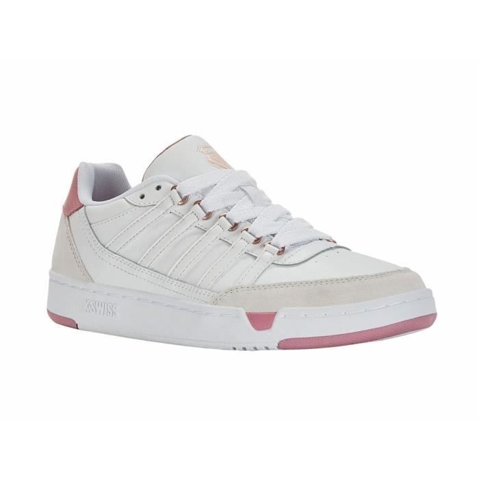 K-SWISS Baskets femme K-Swiss Set Pro - Blanc - Cuir - Lacets