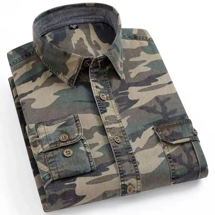 Chemise militaire camouflage on sale