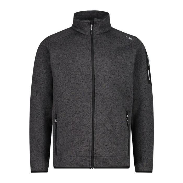 Cmp Pull-Over En Polaire pour Homme Knit Tech Melange Noir 3H60747N-44UE