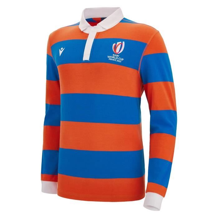 T-shirt Officiel Rugby France Coupe Du Monde 2023 - Macron, Blanc, Logo Imprimé, Disponible En Plusieurs Tailles