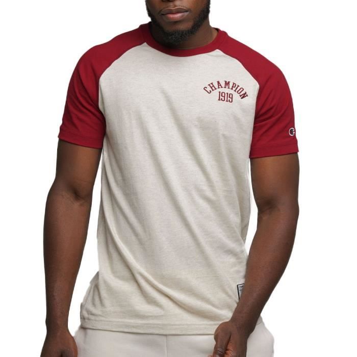 T shirt champion homme rouge store