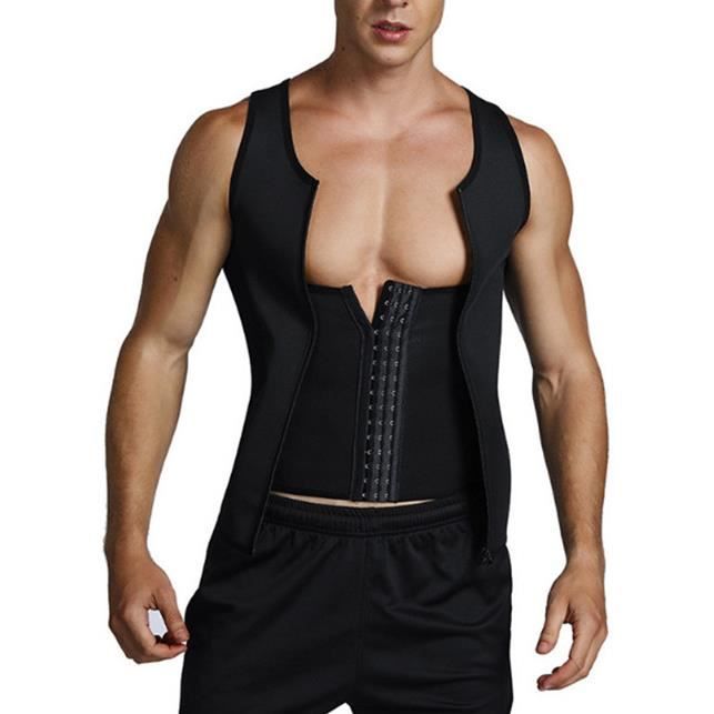 Shapewear Gilet de Sudation Homme Sauna Neoprene pour Minceur Ceinture de Sudation Fitenes Sports Debardeur