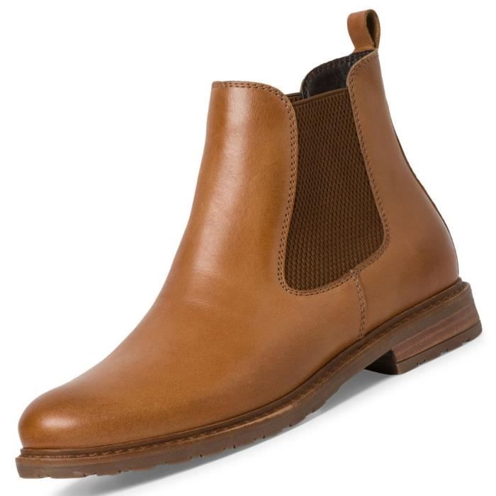 Bottines en cuir pour femmes Tamaris Marron Marron Cdiscount