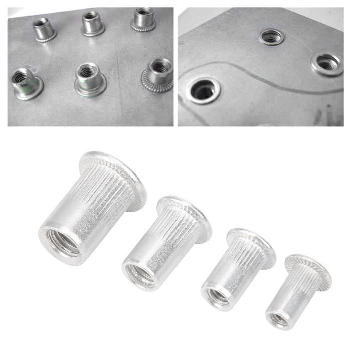 Écrou à rivet - OMABETA - M3/M4/M5/M6 - Aluminium - 200PCS - Finition ...