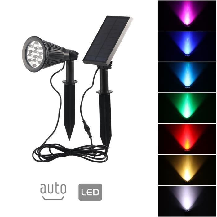 Led Lampe Solaire Solaire Projecteur Avec Couleurs Changent