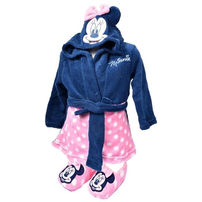 Peignoir Polaire MINNIE RH0382 ROSE 9 12 Mois Cdiscount Maison