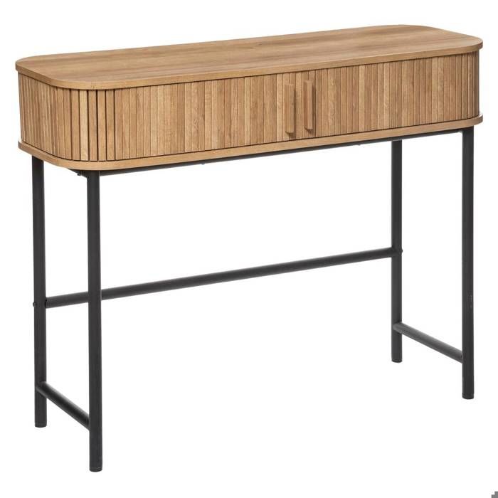 Console 2 portes Colva effet chêne L100cm - Atmosphera Créateur dintérieur Console 2 portes Colva effet chêne L100cm - Atmosphera Créateur dintérieur