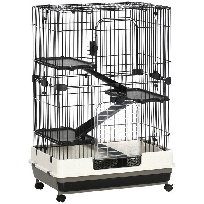 Cage pour cochons d'Inde chin 81x52x110cm Noir