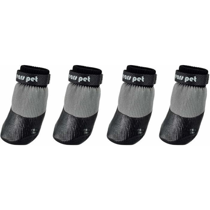 Meilleurs prix pour Lot de 4 Bottes pour Chien de Protection étanche Chaussettes Antidérapantes Chaussures pour Petits et Gros Chiens - L