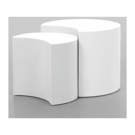 Set De 2 Tables Gigognes Blanc Laque Cheese Achat Vente Table
