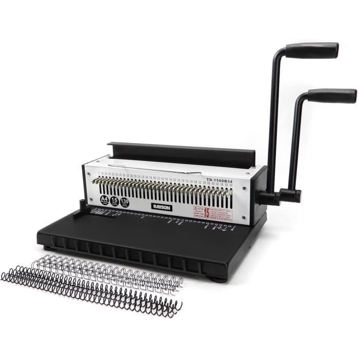 Machine Relieuse Machine à relier - SANAG - TD-1500B34 - 34 trous - Capacité 15 feuilles ...