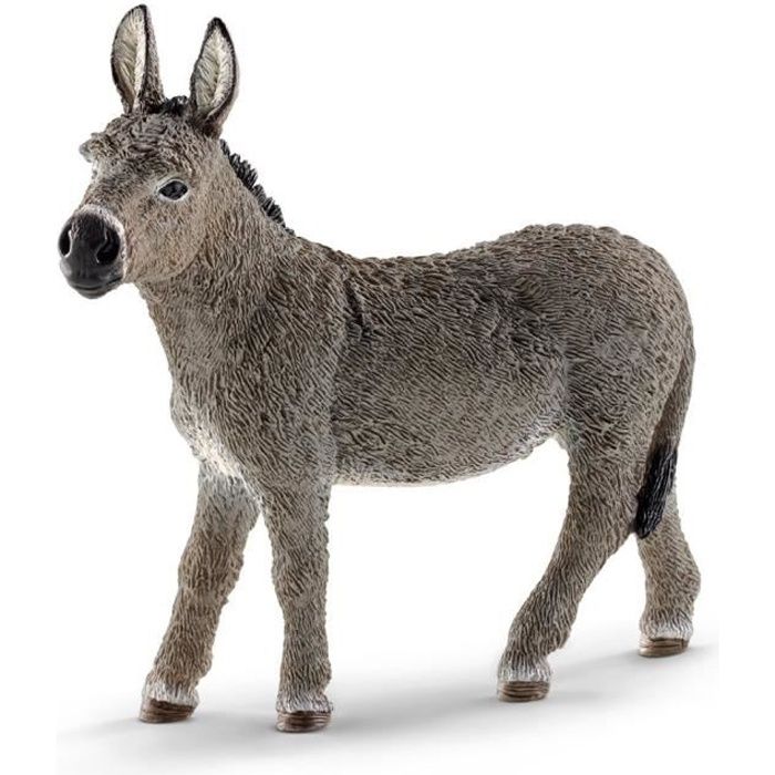 Figurine Âne de la ferme SCHLEICH - Peinte à la main - Pour enfants à partir de 3 ans