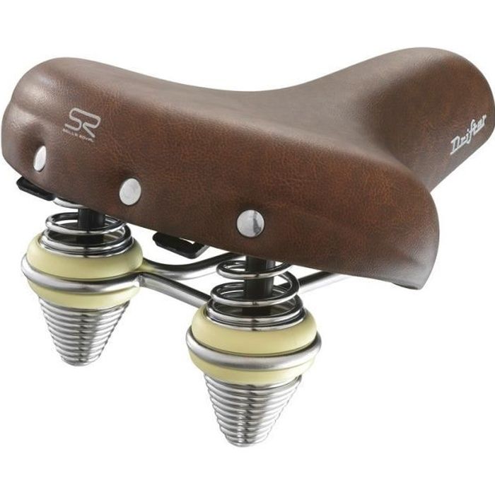 Selle confortable Drifter marron - SELLE ROYAL - Montage facile - Double ressort arrière